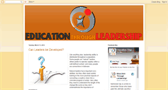 Desktop Screenshot of educationthroughleadership.blogspot.com