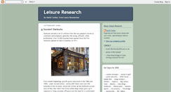 Desktop Screenshot of leisure-research.blogspot.com