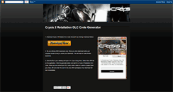 Desktop Screenshot of crysisretalationcodes.blogspot.com