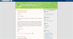Desktop Screenshot of geekandchic.blogspot.com