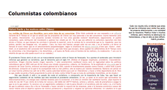 Desktop Screenshot of columnistascolombianos.blogspot.com