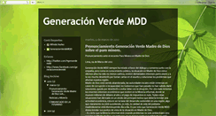 Desktop Screenshot of generacionverdemdd.blogspot.com