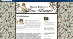 Desktop Screenshot of maggierobinsonmeansromance.blogspot.com