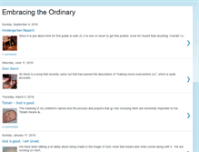 Tablet Screenshot of embracingtheordinary.blogspot.com