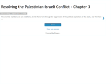 Tablet Screenshot of palestineisraelresolvingtheconflict1.blogspot.com