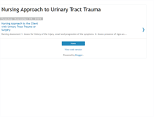Tablet Screenshot of nursingapproachurinarytracttrauma.blogspot.com