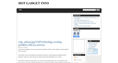 Desktop Screenshot of hotgadgetinfo.blogspot.com