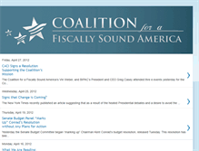 Tablet Screenshot of coalitionforafiscallysoundamerica.blogspot.com