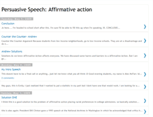 Tablet Screenshot of noaffirmativeactionspeech.blogspot.com