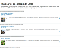 Tablet Screenshot of missionariosdaprelaziadecoari.blogspot.com