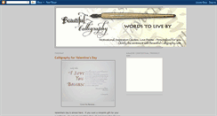 Desktop Screenshot of beautifulcalligraphy.blogspot.com