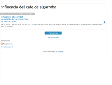 Tablet Screenshot of influenciadelcafedealgarrobo.blogspot.com