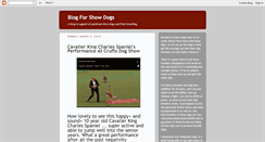Desktop Screenshot of blogforshowdogs.blogspot.com