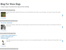 Tablet Screenshot of blogforshowdogs.blogspot.com