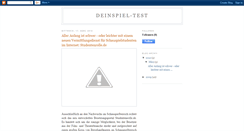 Desktop Screenshot of deinspiel-test.blogspot.com