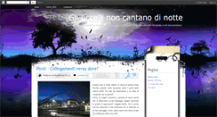 Desktop Screenshot of gliuccellinoncantanodinotte.blogspot.com