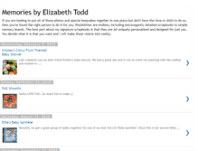 Tablet Screenshot of memoriesbyelizabethtodd.blogspot.com