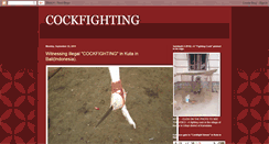 Desktop Screenshot of cockfightinglegalandillegal.blogspot.com