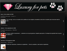 Tablet Screenshot of luxuryforpets.blogspot.com