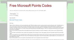 Desktop Screenshot of freemicrosoftpointscodesz.blogspot.com