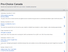 Tablet Screenshot of prochoicecanada.blogspot.com