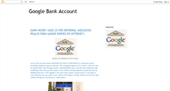 Desktop Screenshot of googlebankaccount.blogspot.com