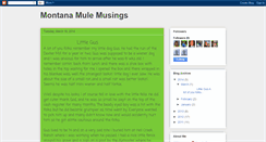 Desktop Screenshot of montanamulemusings.blogspot.com