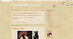 Desktop Screenshot of photographybyani.blogspot.com