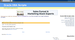 Desktop Screenshot of oracledbascripts.blogspot.com