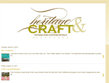 Tablet Screenshot of heritageandcraft.blogspot.com