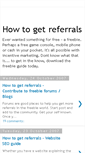 Mobile Screenshot of how-to-get-referrals.blogspot.com