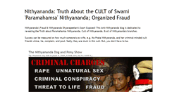 Desktop Screenshot of nithyananda-cult.blogspot.com