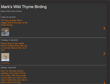 Tablet Screenshot of markswildthymebirding.blogspot.com