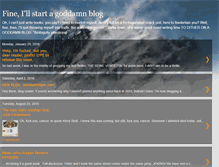 Tablet Screenshot of fineillstartagoddamnblog.blogspot.com