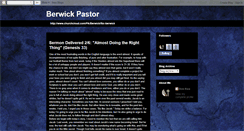 Desktop Screenshot of berwickpastor.blogspot.com