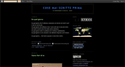 Desktop Screenshot of cosemaiscritte.blogspot.com