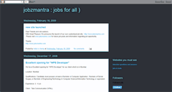 Desktop Screenshot of jobzmantra.blogspot.com