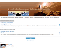 Tablet Screenshot of leadershipjourneyinlife.blogspot.com