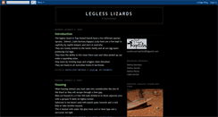 Desktop Screenshot of leglesslizards.blogspot.com