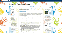 Desktop Screenshot of imprinttrainingcenter.blogspot.com