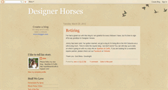Desktop Screenshot of designerhorses.blogspot.com