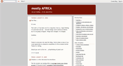 Desktop Screenshot of mostlyafrica.blogspot.com