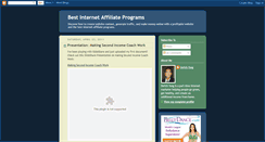 Desktop Screenshot of best-internet-affiliate-programs.blogspot.com