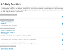 Tablet Screenshot of ajsdailydevotions.blogspot.com
