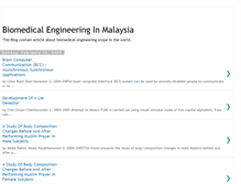 Tablet Screenshot of biomedicalengineeringinmalaysia.blogspot.com