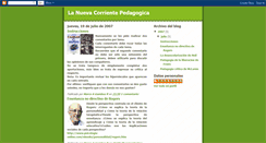 Desktop Screenshot of lanuevacorrientepedagogica.blogspot.com