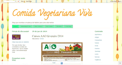 Desktop Screenshot of comidavegetarianaviva.blogspot.com