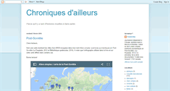 Desktop Screenshot of chroniquesdailleurs.blogspot.com