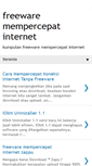 Mobile Screenshot of freewaremempercepatinternet.blogspot.com