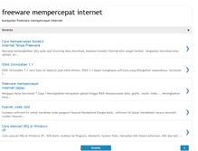 Tablet Screenshot of freewaremempercepatinternet.blogspot.com